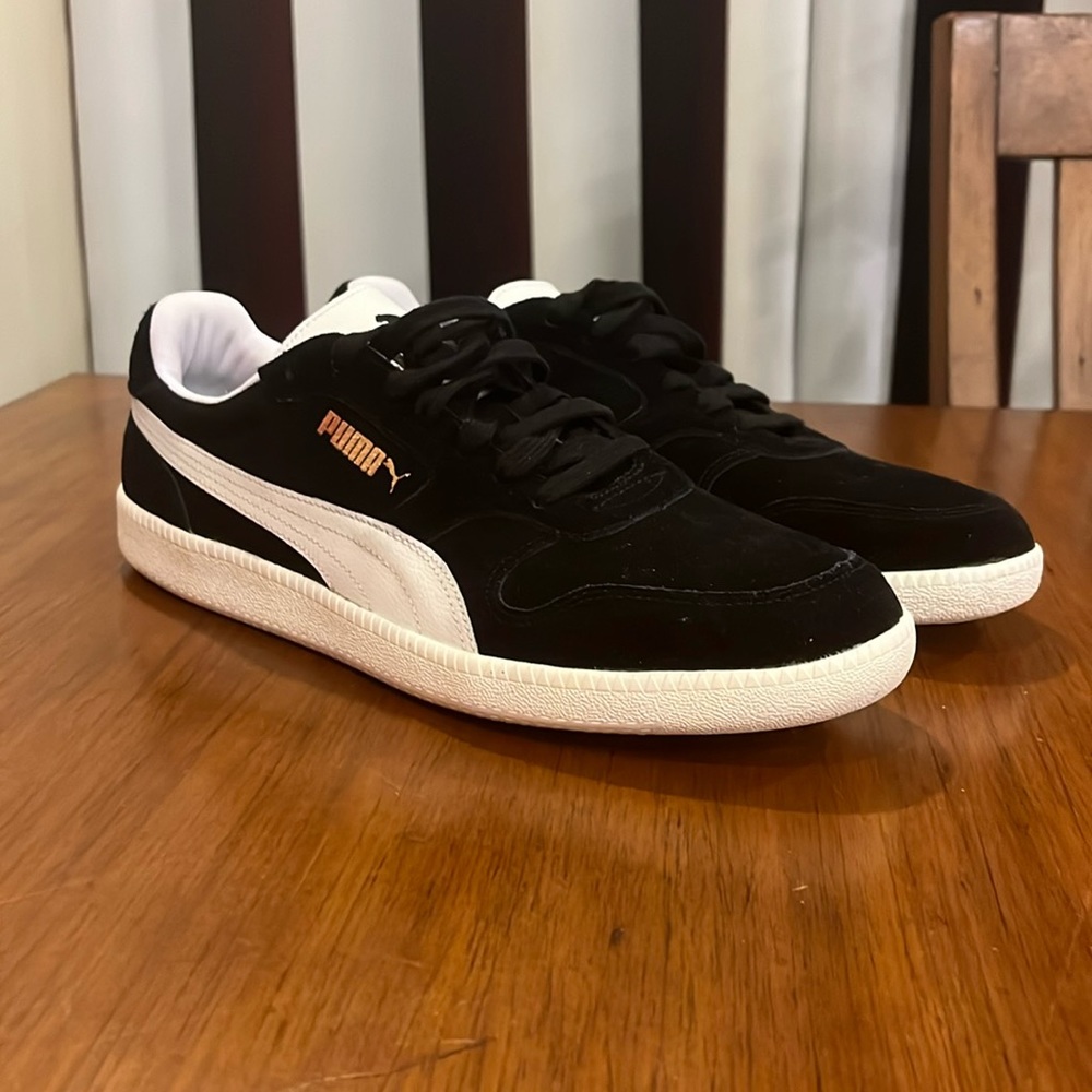 Puma Icra Trainer Shoes Sneakers new 356222 01 black white Mens Size 11.5